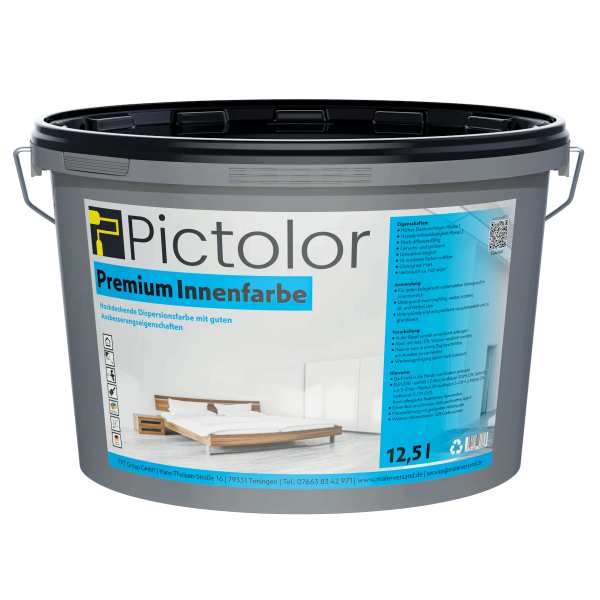 Pictolor® Premium Innenweiß Wohnraumfarbe 12.5 Liter